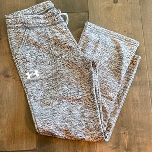 Under Armour Kids Heathered Gray straight leg dry fit pants
